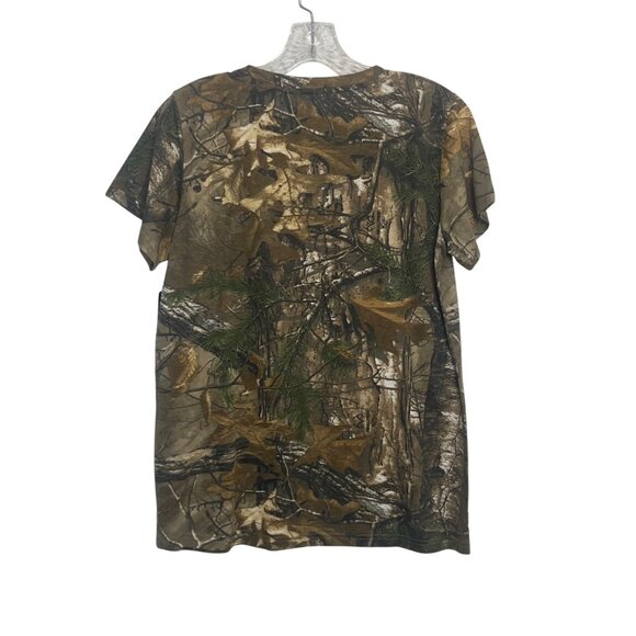 Realtree Xtra Camouflage Tshirt Womens Large Green New Outdoor Hunting - Picture 2 of 9